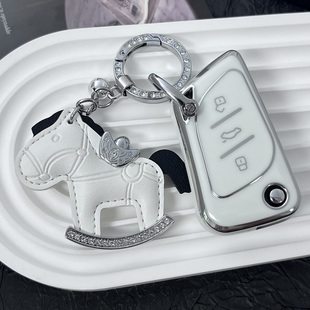 适用KD子机刀锋折叠钥匙包 后配增配钥匙扣 A30雷克萨斯钥匙套改装