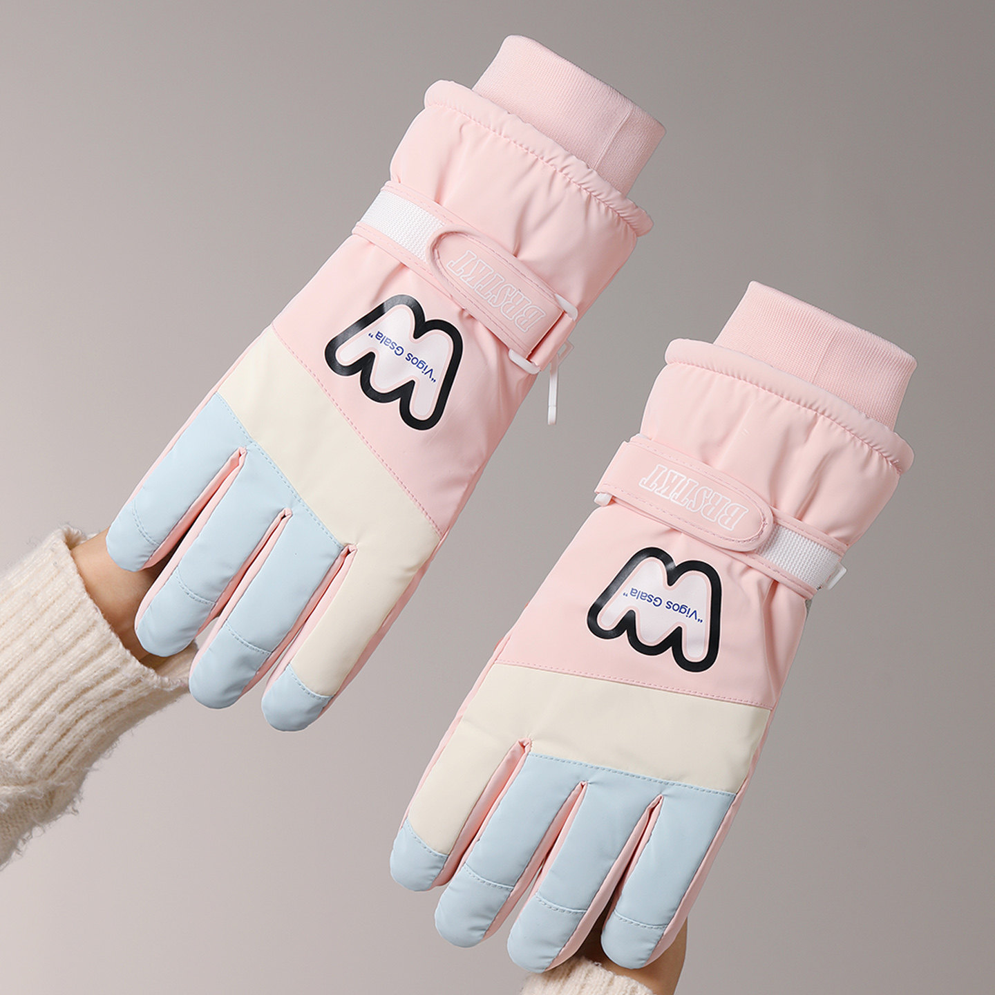 保暖手套女冬季骑行电动摩托车防寒防水加绒加厚防风滑雪手套触屏