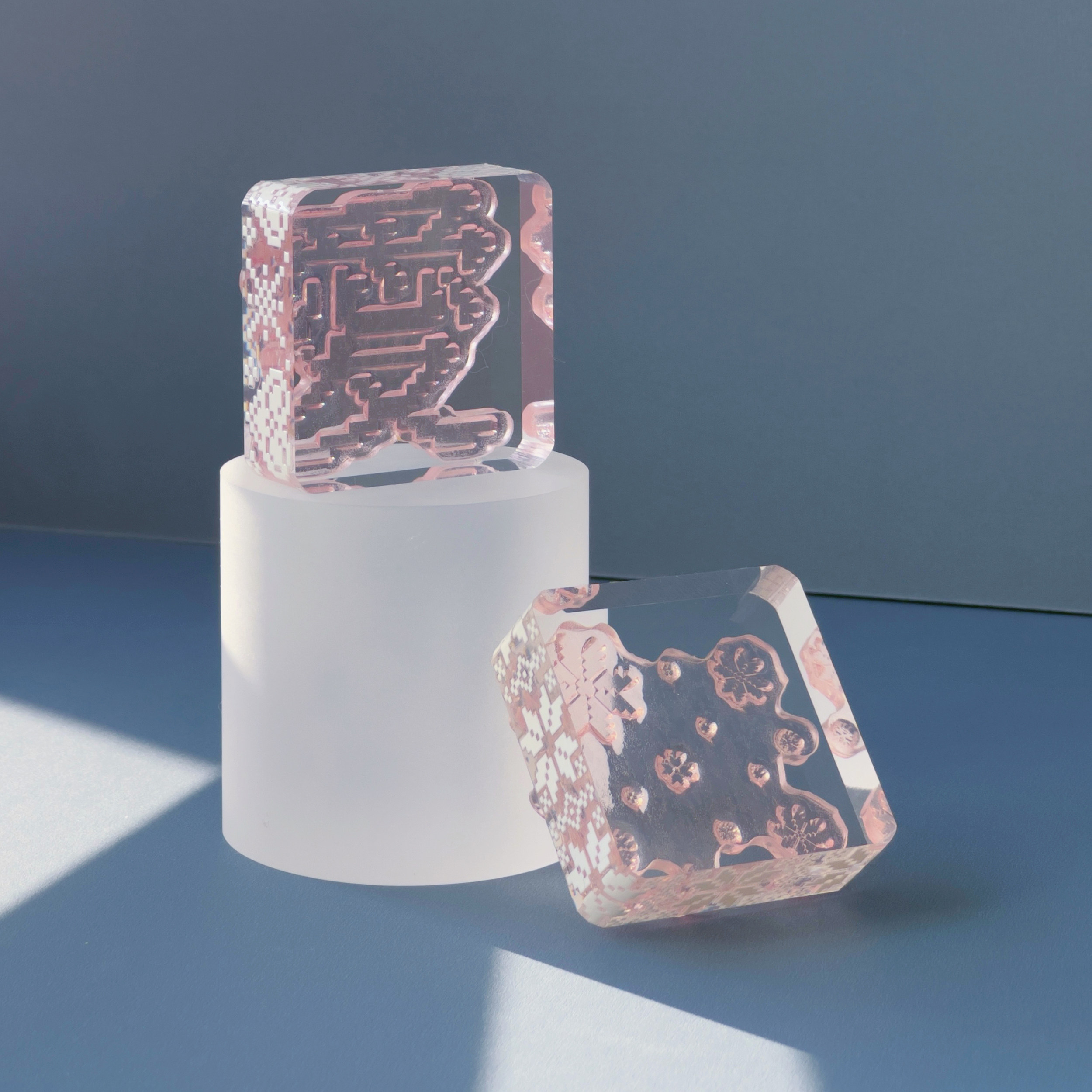 y2k像素风格雪花文字手帐印章