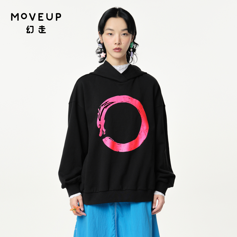 商场卫衣Moveup撞色印花