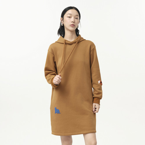 连帽 趣味绣花 口袋