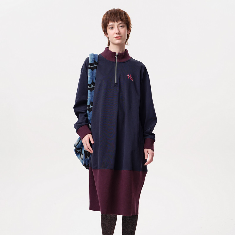 【商场同款】MOVEUP幻走2025冬季新款罗纹领绣花口袋针织连衣裙女,女装/女士精品,连衣裙,淘宝优惠券,粉丝福利购,淘宝优惠卷