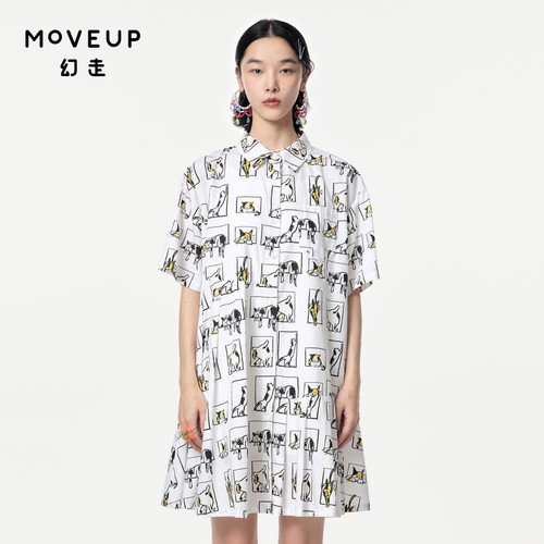 幻走纯棉翻领趣味Moveup
