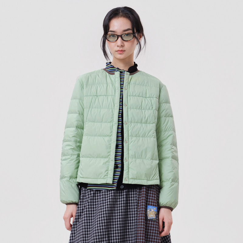 MOVEUP幻走2026冬季新款.FUN系列撞色包边鸭绒短款轻薄羽绒服女