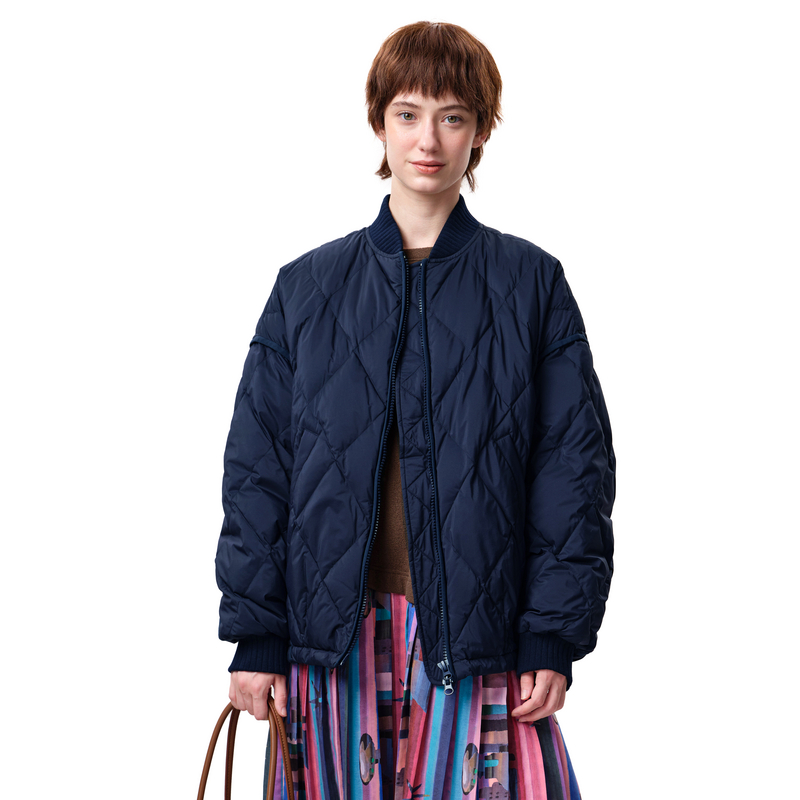【商场同款】MOVEUP幻走2025冬季新款菱形格侧插袋短款羽绒服女
