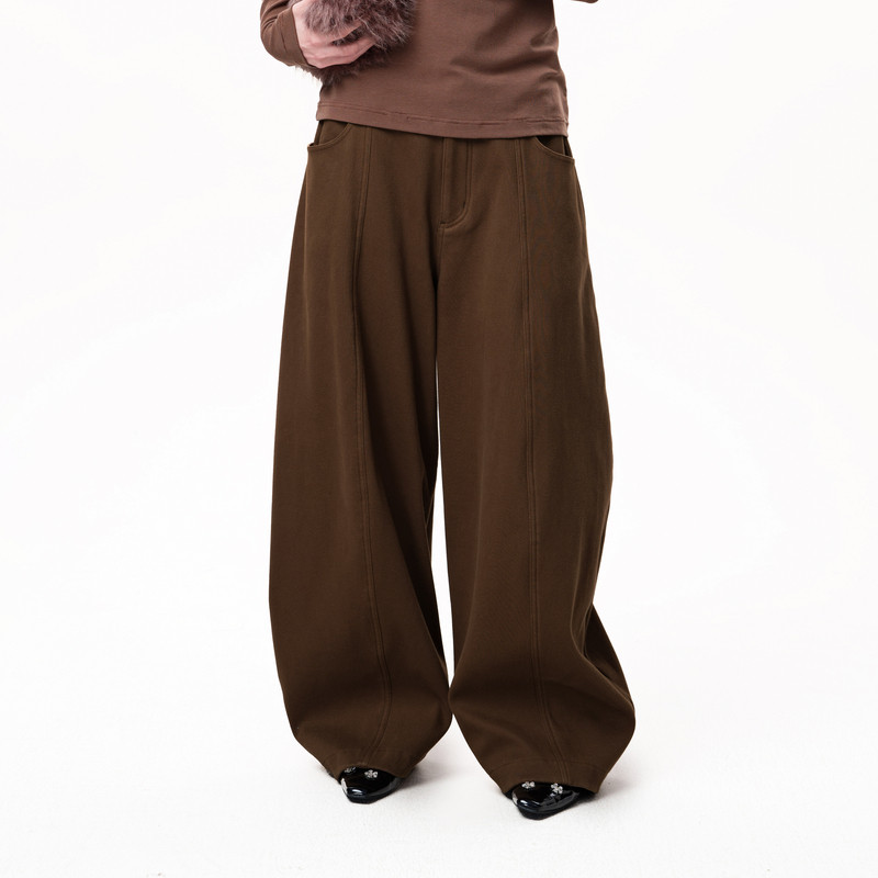 【商场同款】MOVEUP幻走2025冬季新款拉链加绒弯刀裤休闲直筒裤女,女装/女士精品,休闲裤,淘宝优惠券,粉丝福利购,淘宝优惠卷