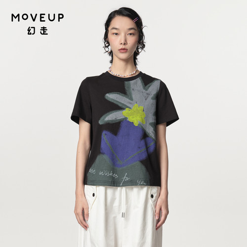 幻走印花纯棉Moveup花卉