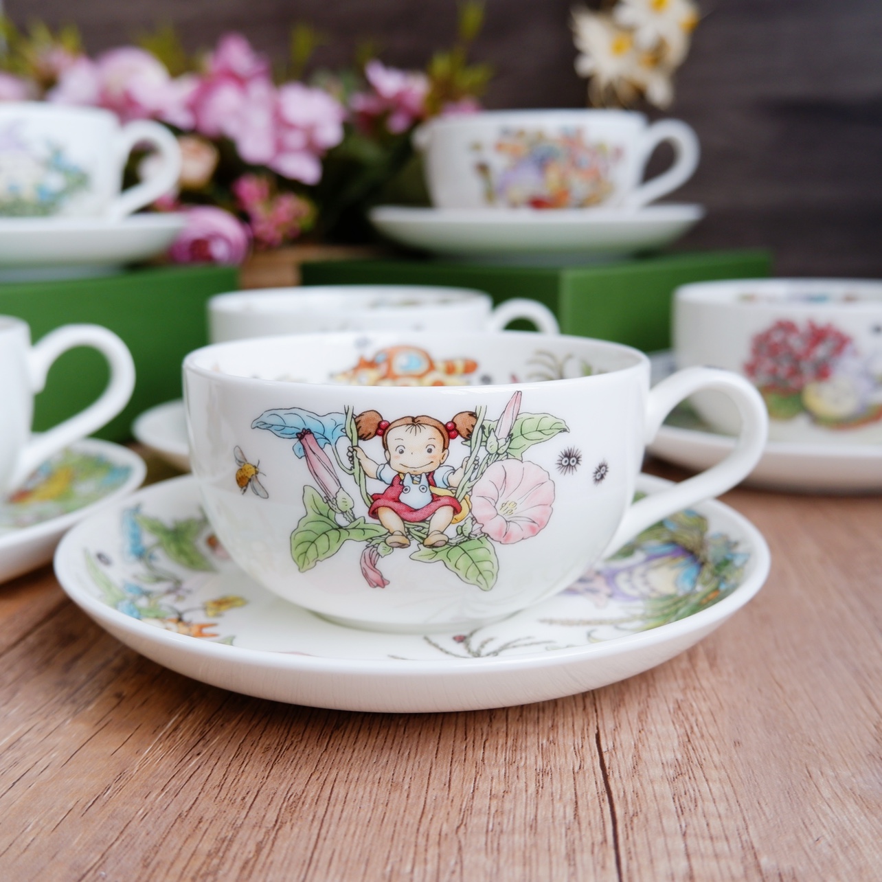 正品现货noritake龙猫咖啡杯碟