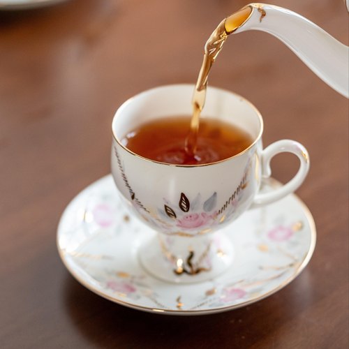 俄皇加朗特玫瑰骨瓷杯碟