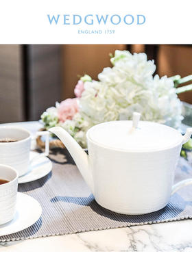 正品Wedgwood威基伍德意大利浮雕intaglio骨瓷茶壶咖啡壶杯碟茶具