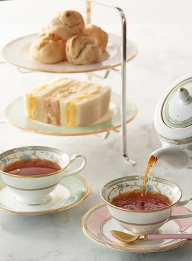 正品日本日本原产Noritake则武吉野樱花骨瓷茶杯咖啡杯碟下午茶具