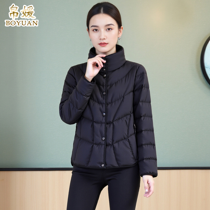 帛媛正品短款羽绒服加厚鹅绒外套