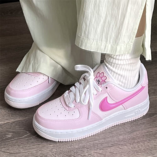 nike耐克猫抓粉空军一号低帮板鞋