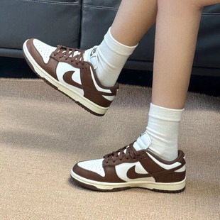 Nike耐克Dunk Low巧克力棕白低帮板鞋女休闲百搭运动鞋DD1503-124