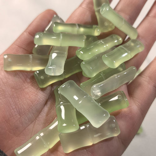 10*28mm天然玛瑙 葡萄色竹节手工吊坠 冰透 古风玛瑙葡萄色diy