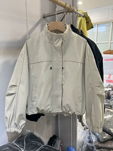 小个子宽松百搭显瘦夹克衫 立领设计感短款 韩版 2026新款 外套女春季