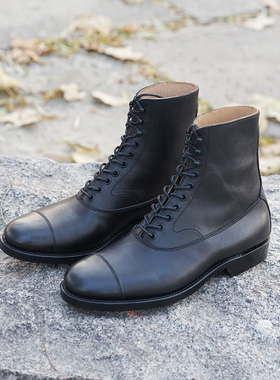 履诚Classic Balmoral Boot  马皮巴尔莫勒牛津靴时装工靴