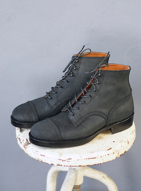 履诚Classic 11周年 长官靴Leader Boots  cfs油蜡反绒复古工装靴