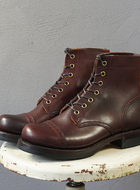 履诚Basic 国产精品伞兵靴固特异订制男女工装靴非julian耐磨抗造