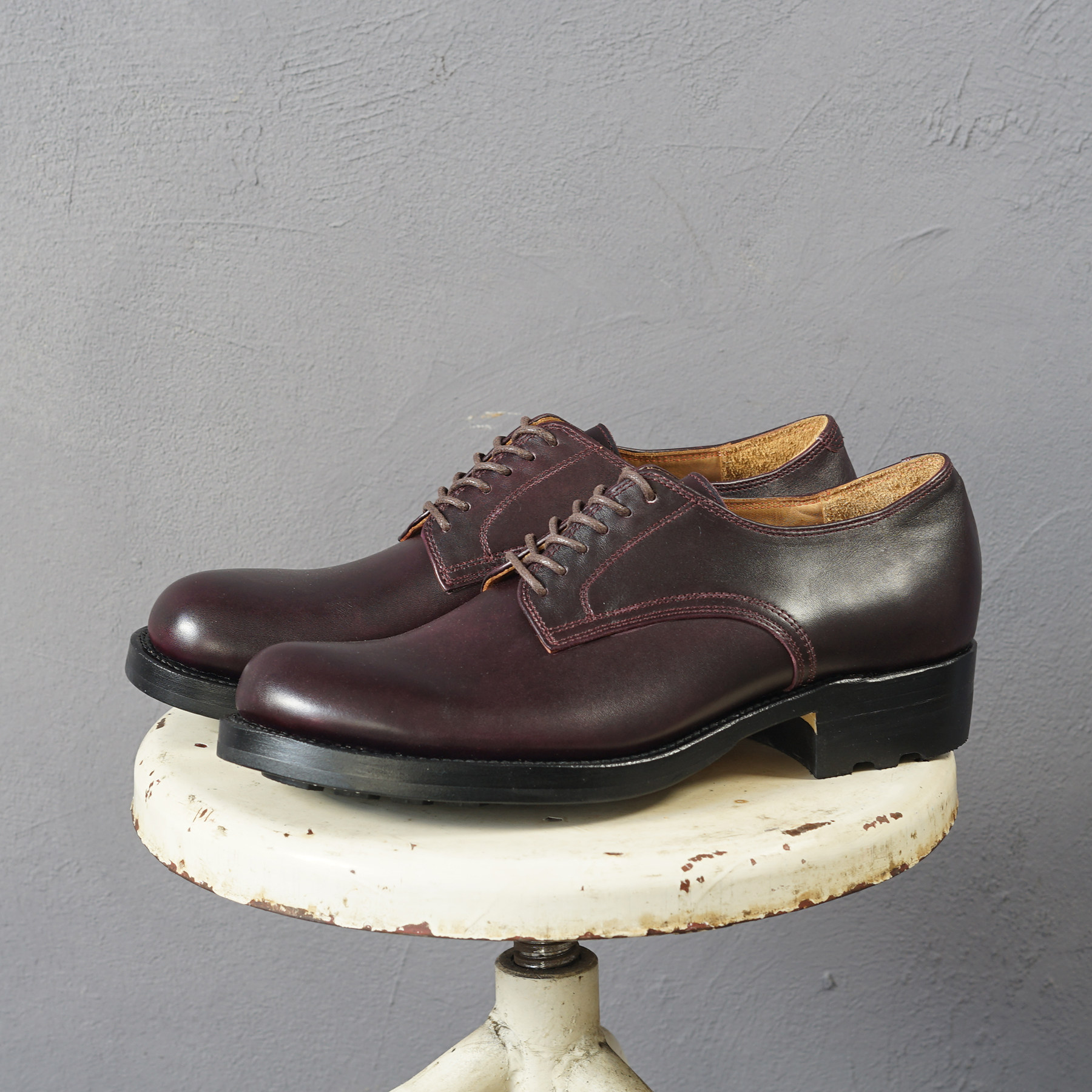 履诚 Classic  Service shoes通勤男士皮鞋进口小牛皮擦色工装鞋