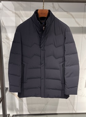 华斯度VASTO2021男装秋冬都市立领白鸭绒羽绒服12X112446专柜6686