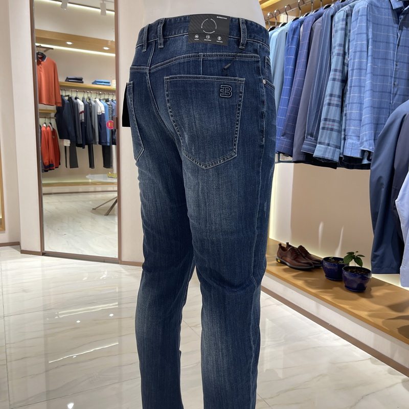 博斯绅威BOSSsunwen男士春夏休闲直筒牛仔裤121118125280吊牌1680