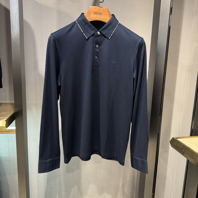 VASTO华斯度男装秋冬商务休闲翻领长袖T恤42Y052206专柜1386