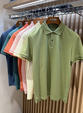 卡尔丹顿男装春夏款休闲翻领短袖T恤简约舒适KDBS50120专柜1680