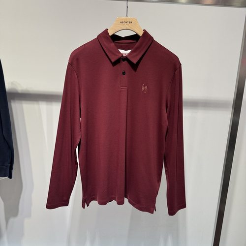 Hechter/丹尼爱特秋冬款商务休闲翻领长袖T恤HT41801吊牌990LC柒
