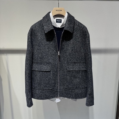 Hechter/丹尼爱特秋冬款商务休翻领夹克外套HJ12002吊牌4690HD