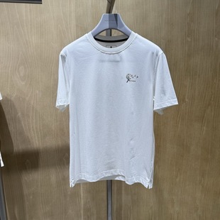 卡尔丹顿男装正品25春夏休闲圆领短袖T恤KFDS30101RBW1吊牌980