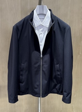 卡尔丹顿男装2024春季立领休闲夹克外套KEAS15108LAN8专柜3680