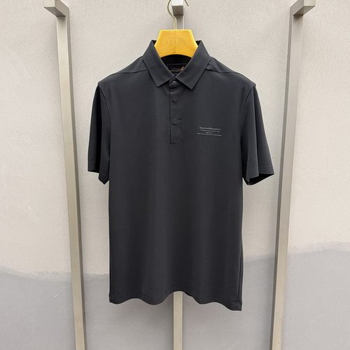 卡尔丹顿男装25春夏商务翻领POLO衫短袖T恤KFCS40117FAB1吊牌1380