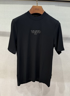 华斯度VASTO秋冬款莫代尔圆领商务休闲短袖T恤22F051151专柜1385