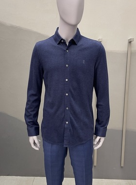 卡尔丹顿男2021秋冬商务纯色尖领长袖衬衫KBBW30730KAN5专柜1980