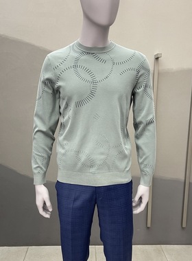 卡尔丹顿2022春夏休闲都市针织圆领长袖T恤KCBS10623RAV6专柜1980