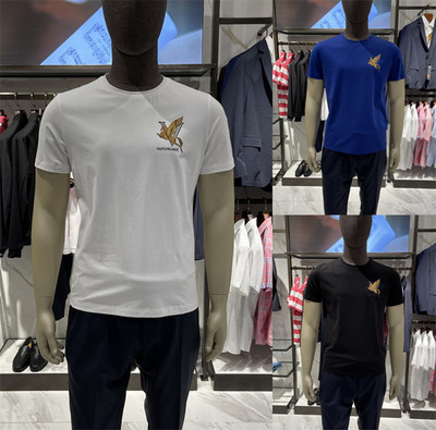 华斯度/VASTO男装春夏时尚都市纯棉修身短袖T恤01F051603吊牌1485