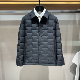 博斯绅威BOSSsunwen秋冬翻领鹅绒羽绒服外套143215517180专柜3980