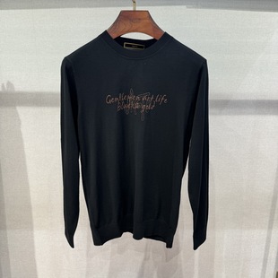 华斯度VASTO秋冬款 22F072331专柜1985 绵羊毛圆领商务休闲羊毛衫