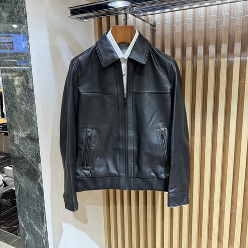 卡尔丹顿男装秋冬款商务翻领真皮皮衣外套AE5W29301吊牌12800