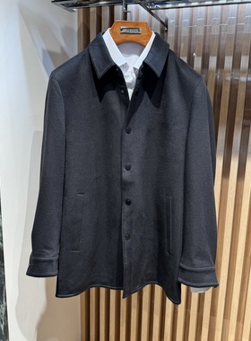 路卡迪龙秋冬款山羊绒翻领商务休闲羊绒大衣155217202专柜13880