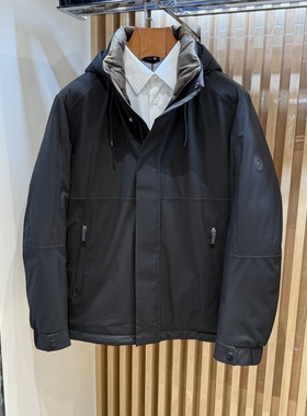 卡尔丹顿秋冬款鹅绒连帽商务羽绒服外套LFBW15942FAB2吊牌5980