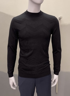 卡尔丹顿男装秋冬款绵羊毛圆领毛衣羊毛衫KCBW44110RAB1吊牌1980