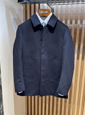卡尔丹顿男装秋冬商务翻领纯羊绒大衣外套KBBW45812FAN8专柜15800