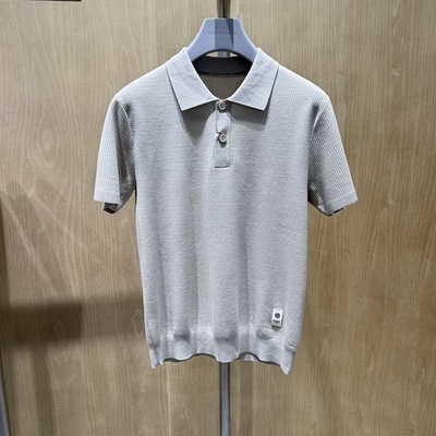 卡尔丹顿男装25春夏商务翻领针织短袖T恤KFDS30009FBC9吊牌2380
