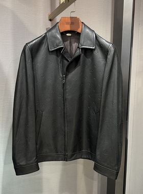 华斯度VASTO男装秋冬商务翻领真皮皮衣外套22F161091专柜11850