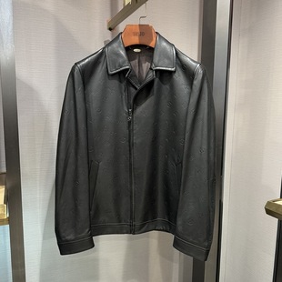 华斯度VASTO男装 秋冬商务翻领真皮皮衣外套22F161091专柜11850