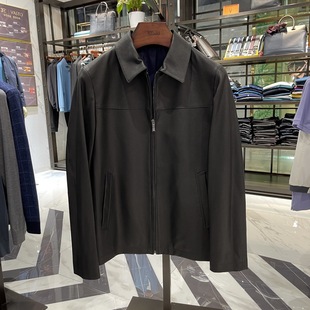 华斯度VASTO秋冬款翻领商务休闲羊皮真皮皮衣22Z161011专柜12890