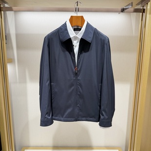博斯绅威BOSSsunwen春夏新款商务桑蚕丝夹克外套M612J008专柜4680