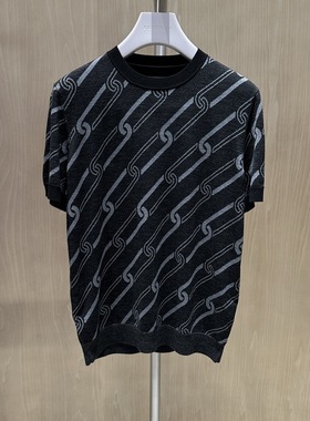 卡尔丹顿秋冬新款圆领绵羊毛短袖羊毛衫KDBW14405RAB1吊牌1980